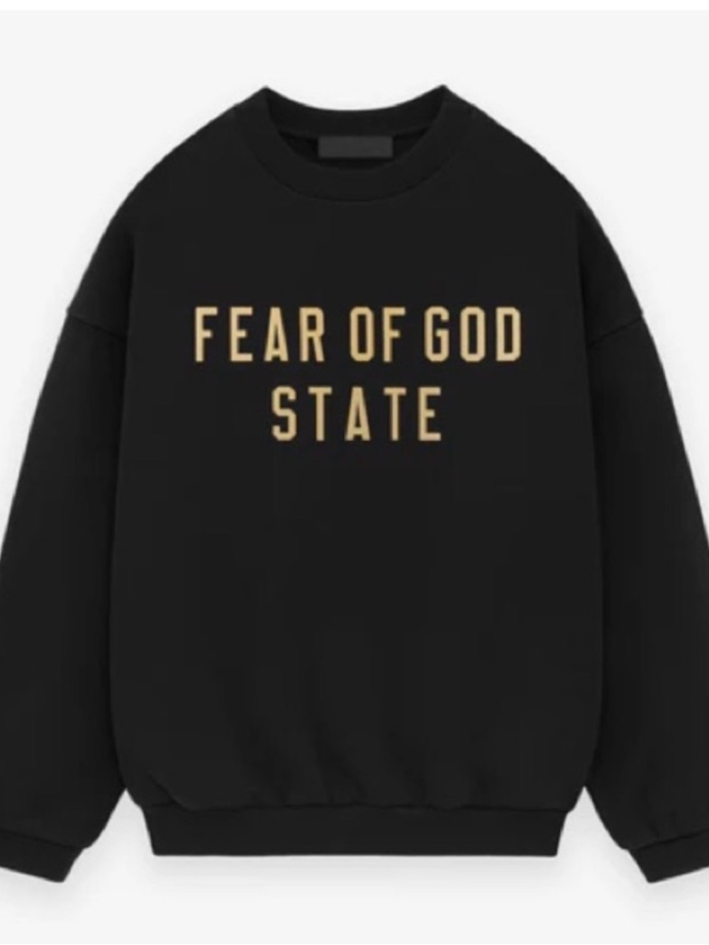 NWOT FEAR OF GOD STATE CREWNECK SWEATSHIRT MEN XL BLACK
